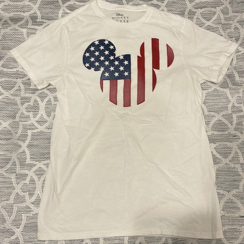 Disney Mickey Mouse American Flag Shirt Size Small